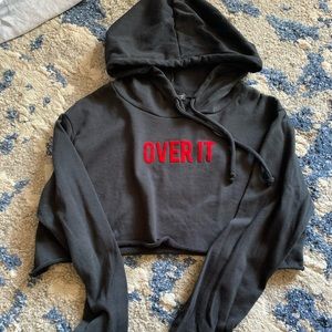 Hooded cropped sweater